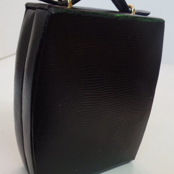 Unbranded Black Patterned Purse Look Traveling Jewelry Case Many Compartments - Picture 10 of 10